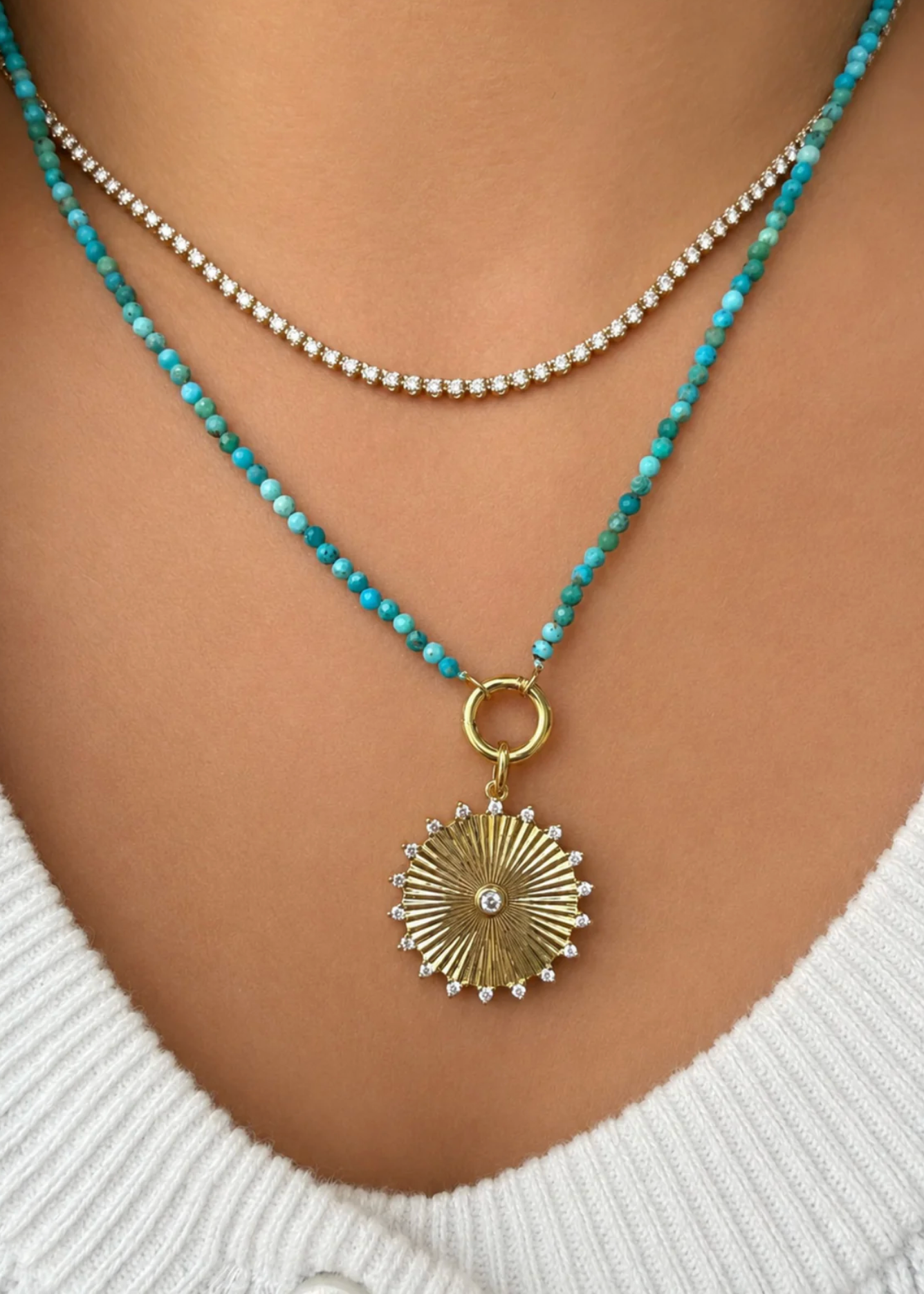 CALLIE CAPRI TURQUOISE NECKLACE