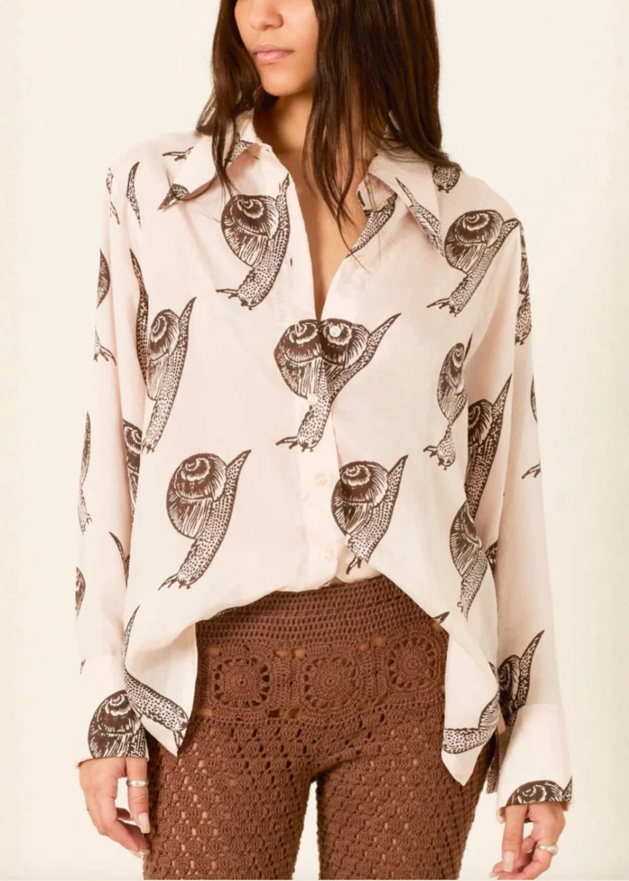DANA SNAIL STUDY SILK SHIRT