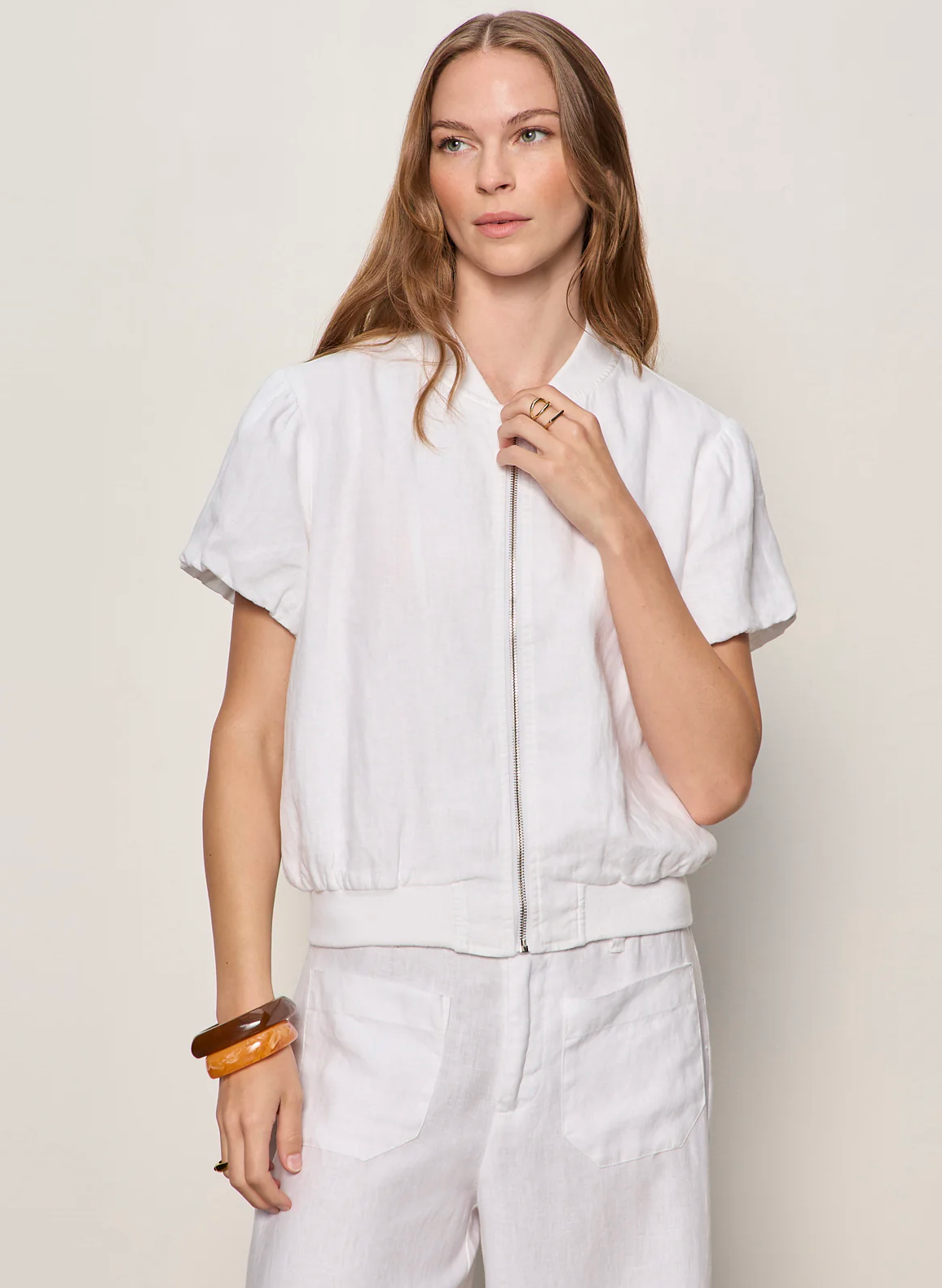 EVERLY LINEN BOMBER