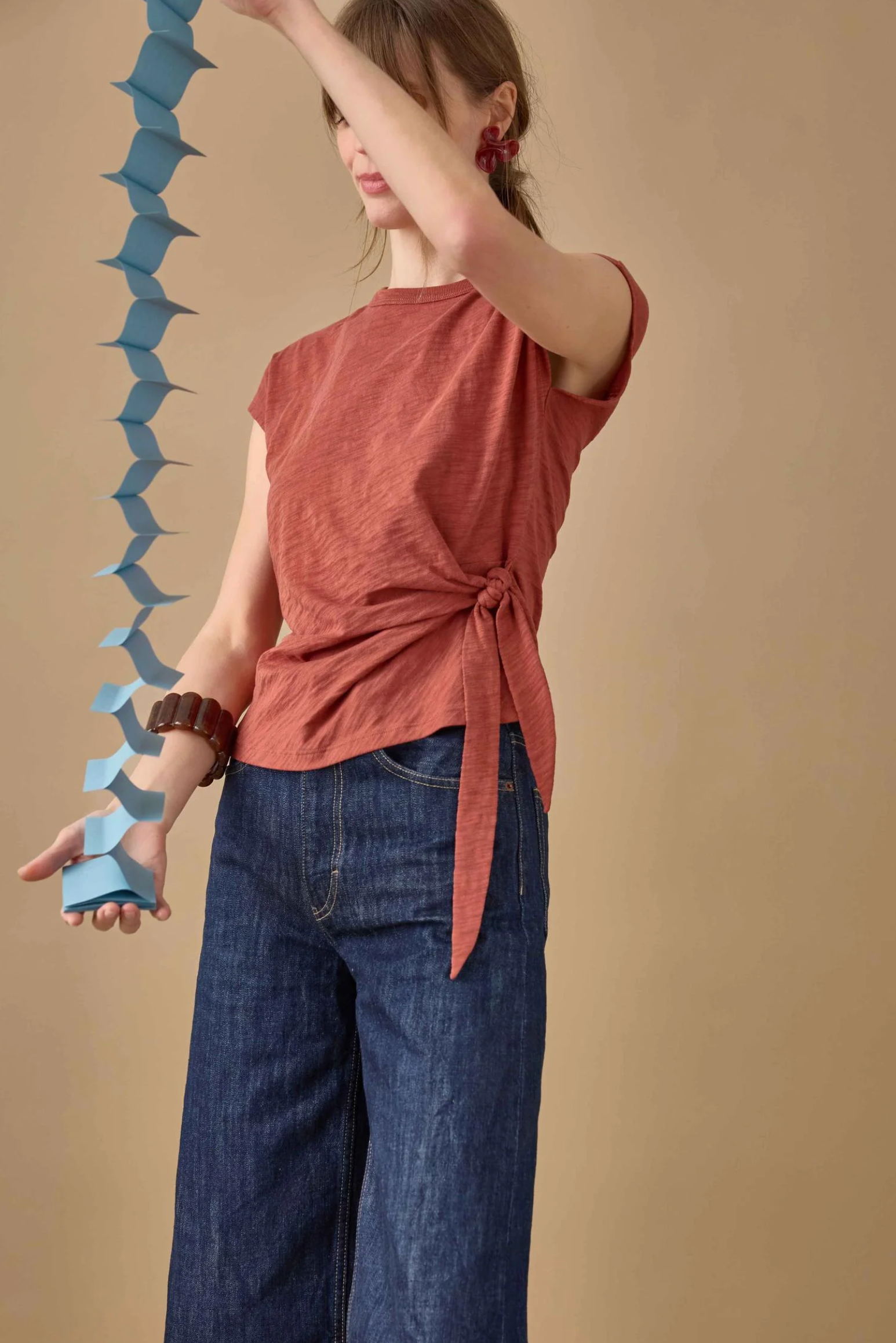TIE FRONT TEE