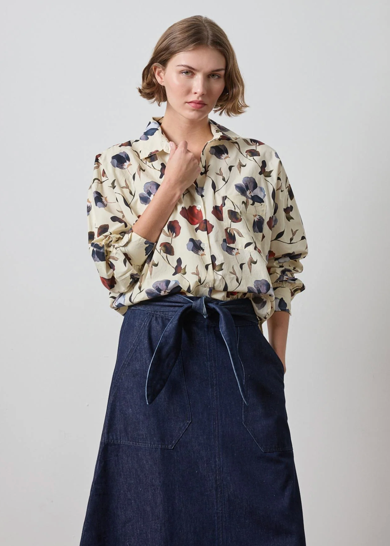 DOLMAN SLEEVE BUTTON DOWN