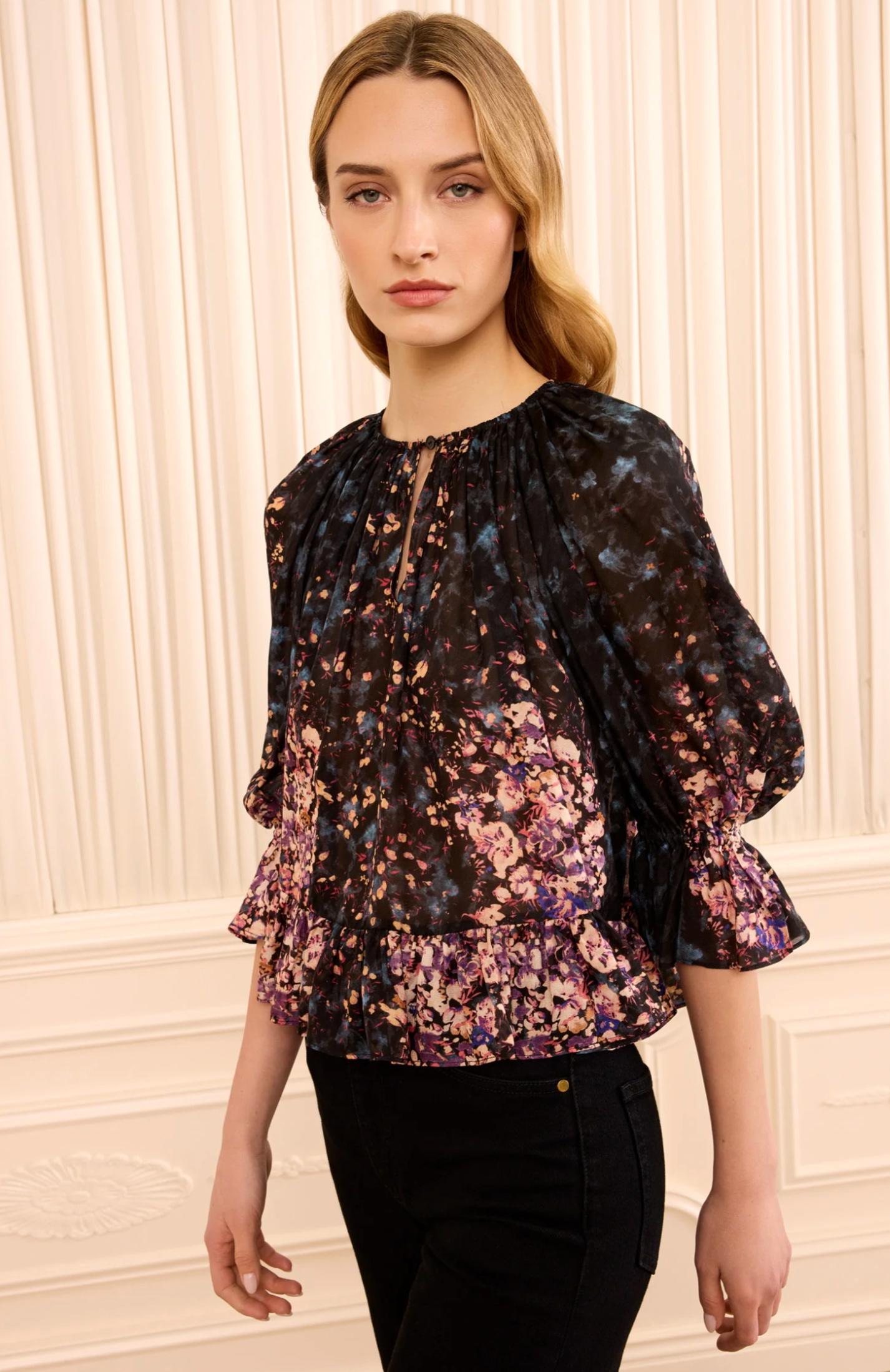 ELISE S/S SILK BLOUSE