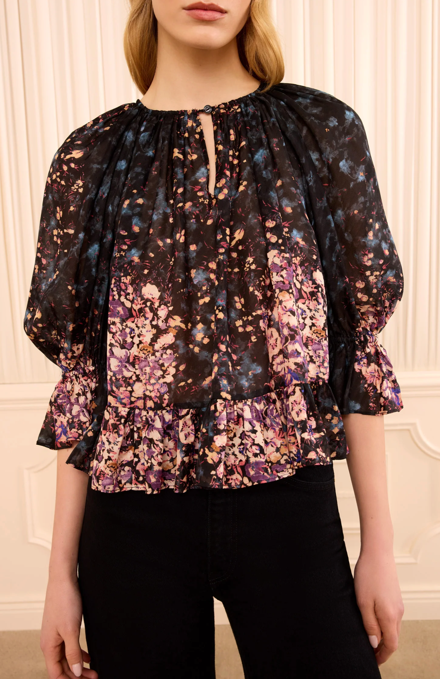 ELISE S/S SILK BLOUSE