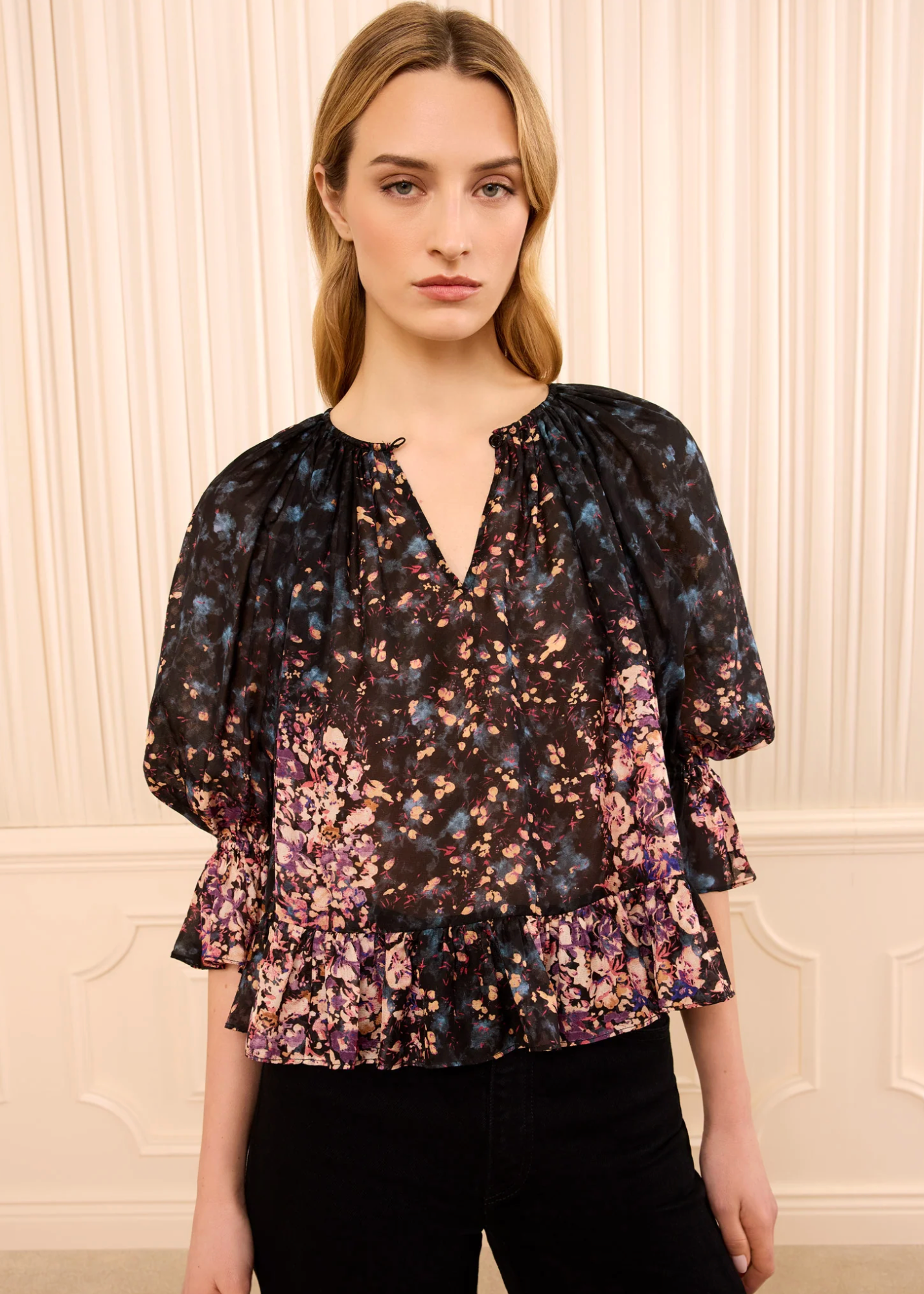ELISE S/S SILK BLOUSE
