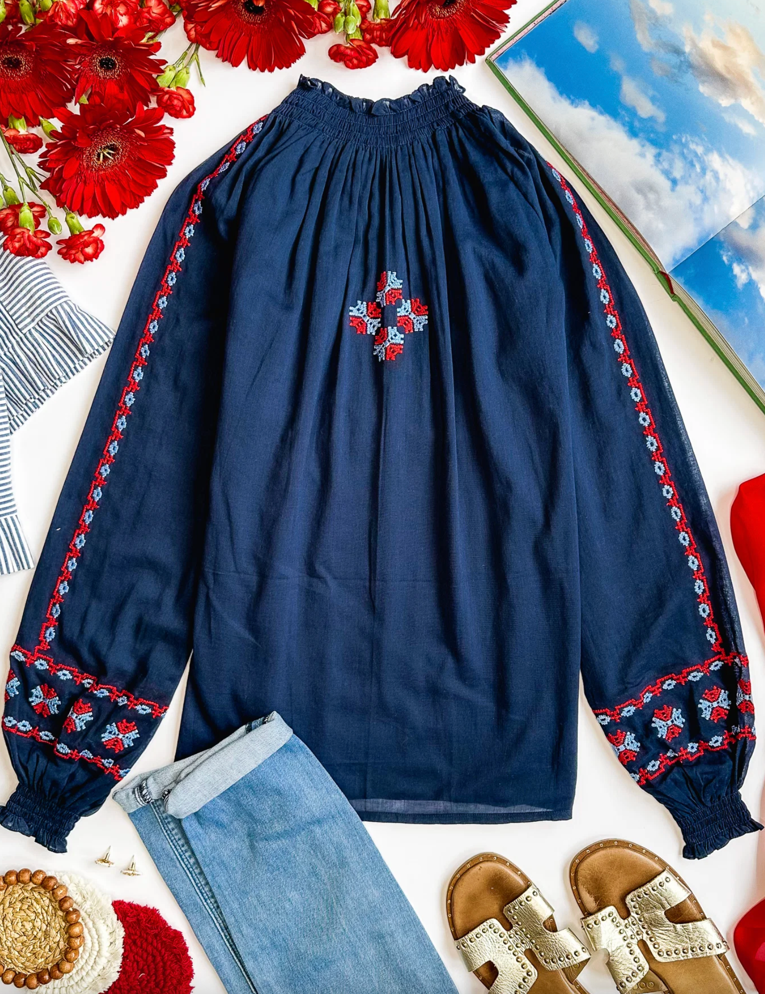MALABAR EMBROIDERED BLOUSE