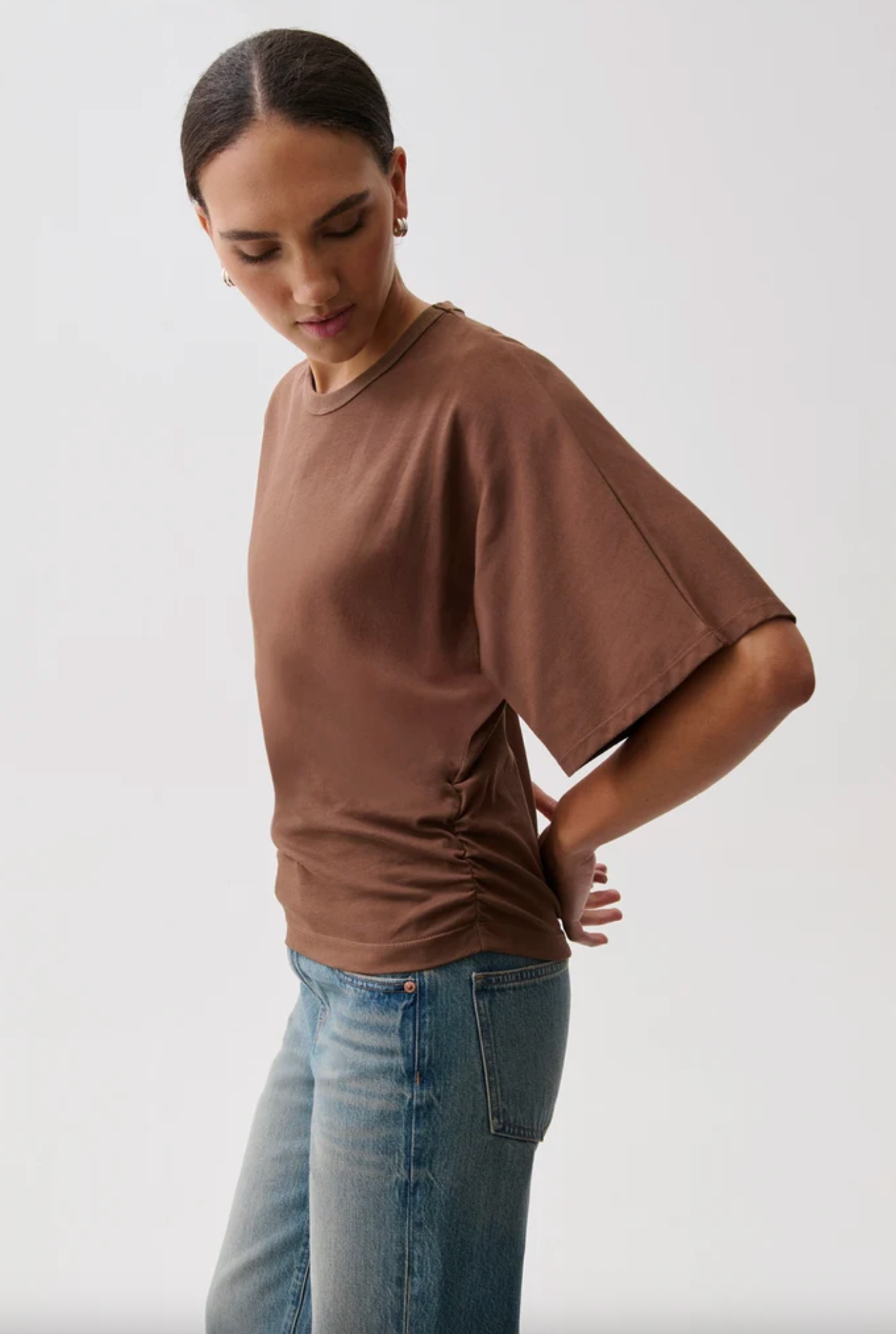 VERONICA KIMONO SLEEVE FITTED TEE