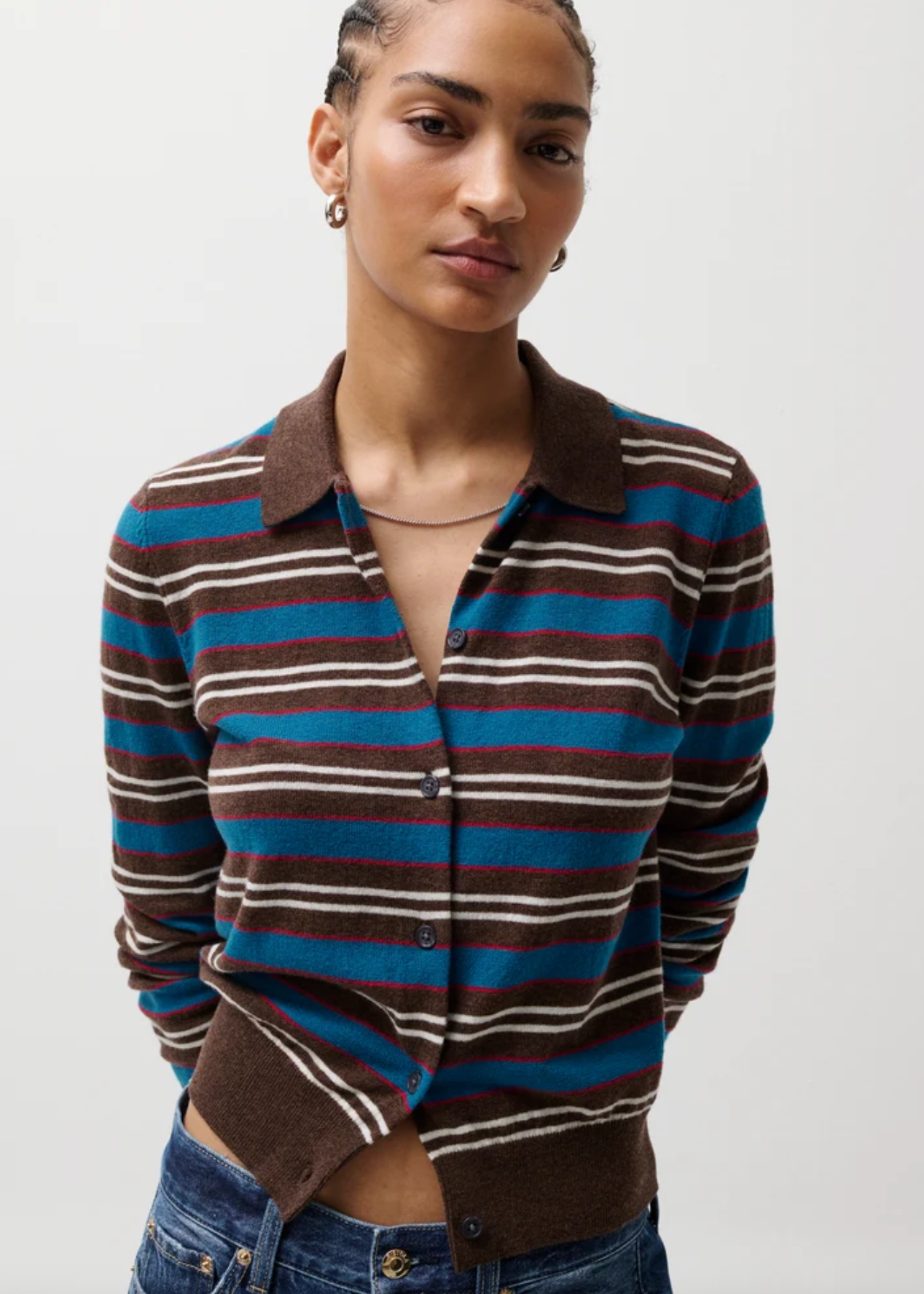 LYVIA L/S MERINO POLO CARDIGAN