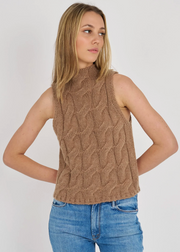 LENNON SLEEVELESS MOCK CABLE