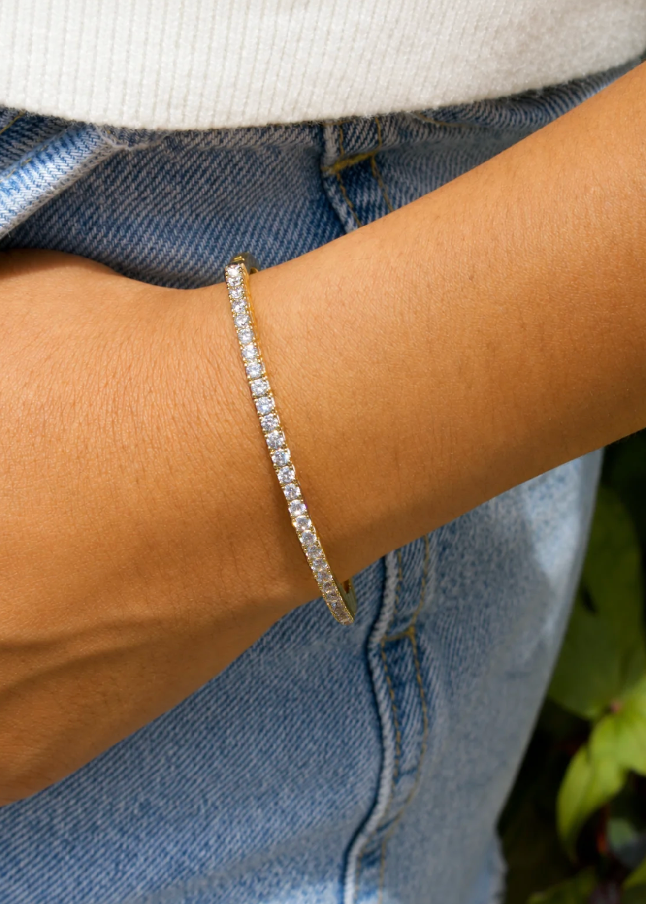 CLASSIC CZ BANGLE GOLD