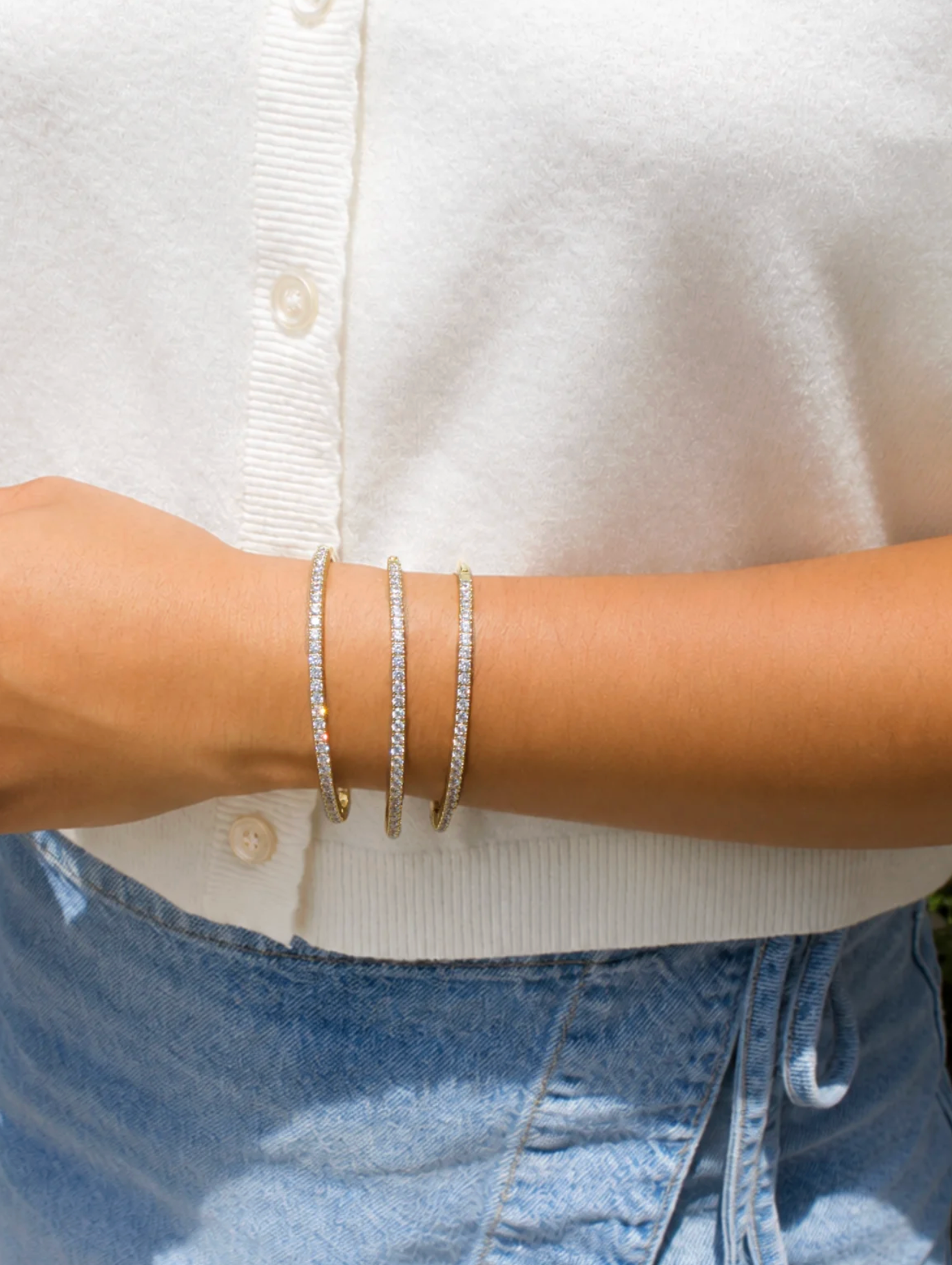 CLASSIC CZ BANGLE GOLD