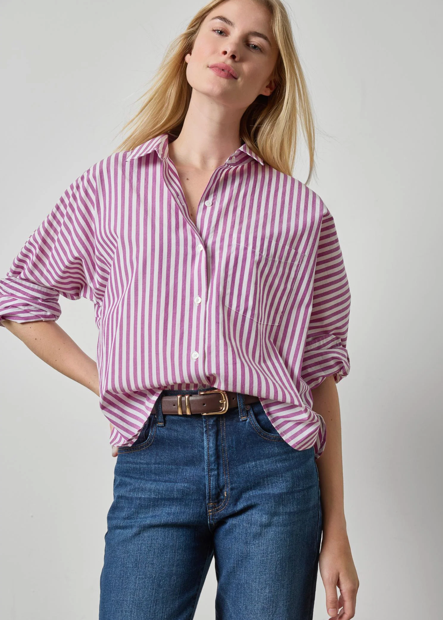 DOLMAN SLEEVE BUTTON DOWN