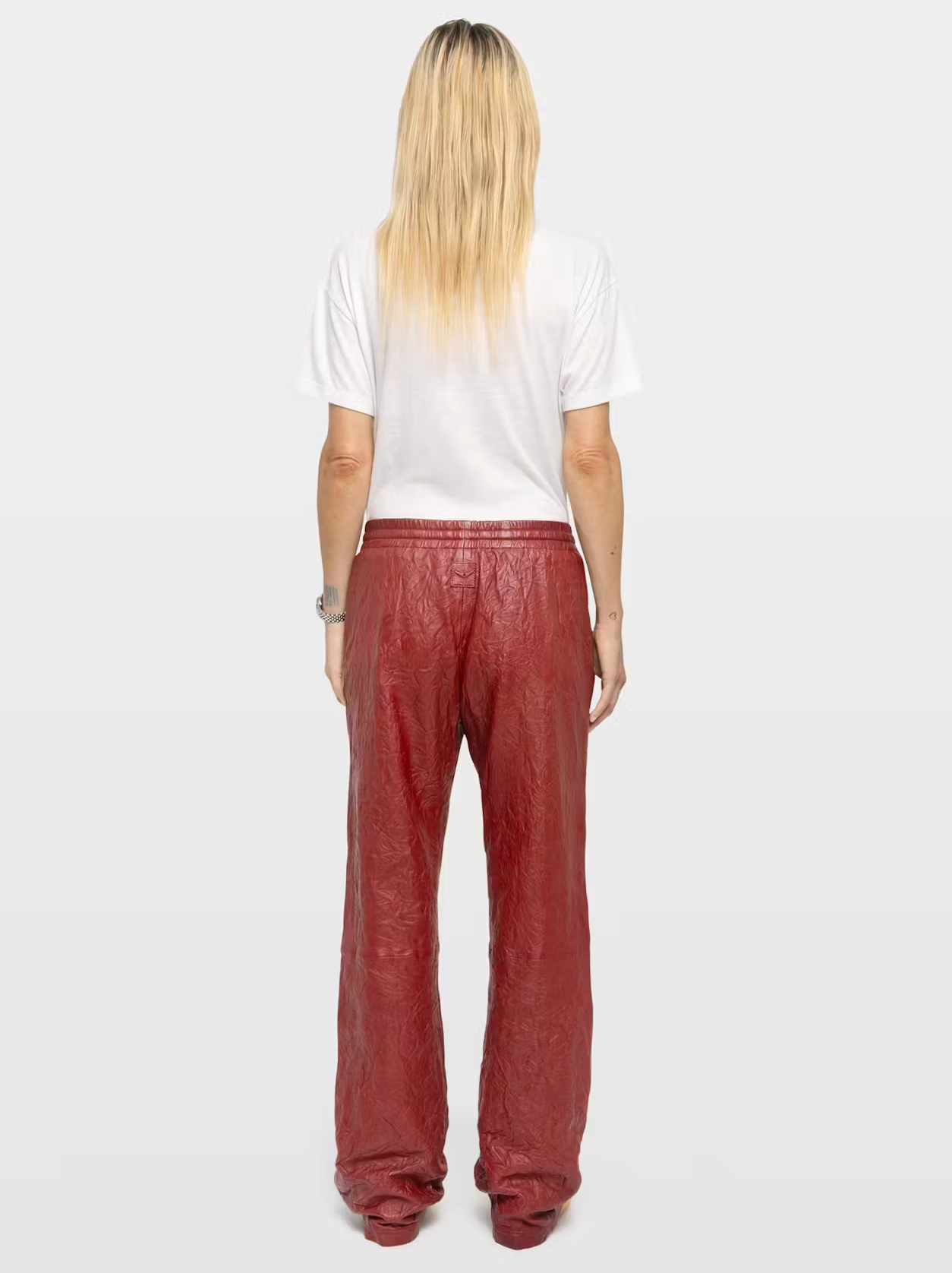 POCHA CUIR FROISSE PANTS