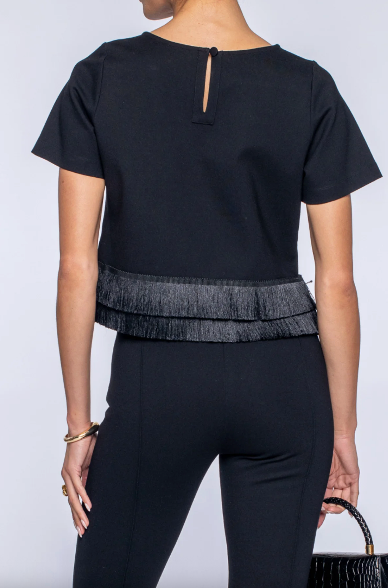 TESS TEE W/FRINGE