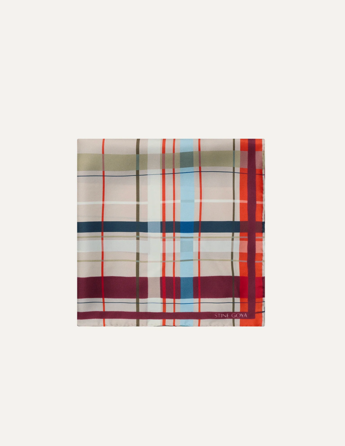 SMALL SCARF SCARLET GRID