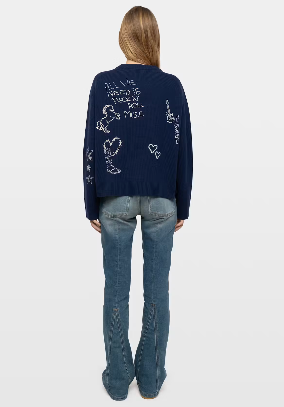 NAVY CASHMERE SWEATER