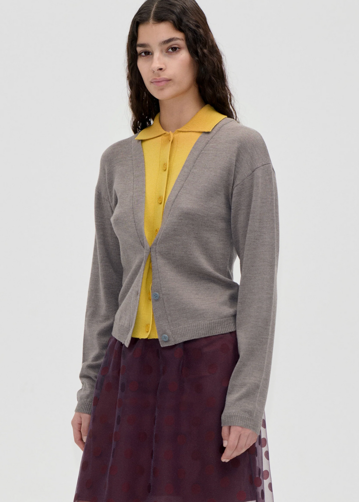 LAYERED L/S CARDIGAN