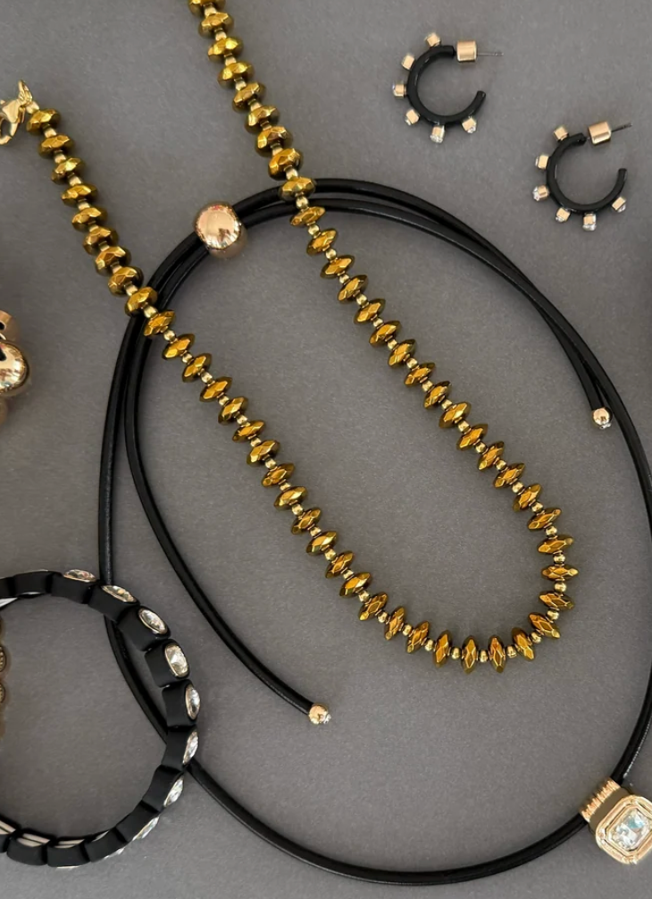 ACACIA NECKLACE DARK GOLD