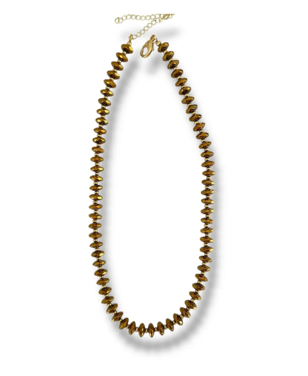 ACACIA NECKLACE DARK GOLD
