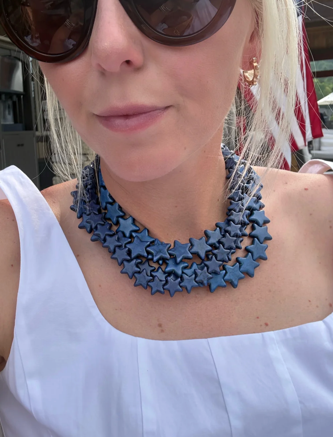 STAR NECKLACE SMALL NAVY