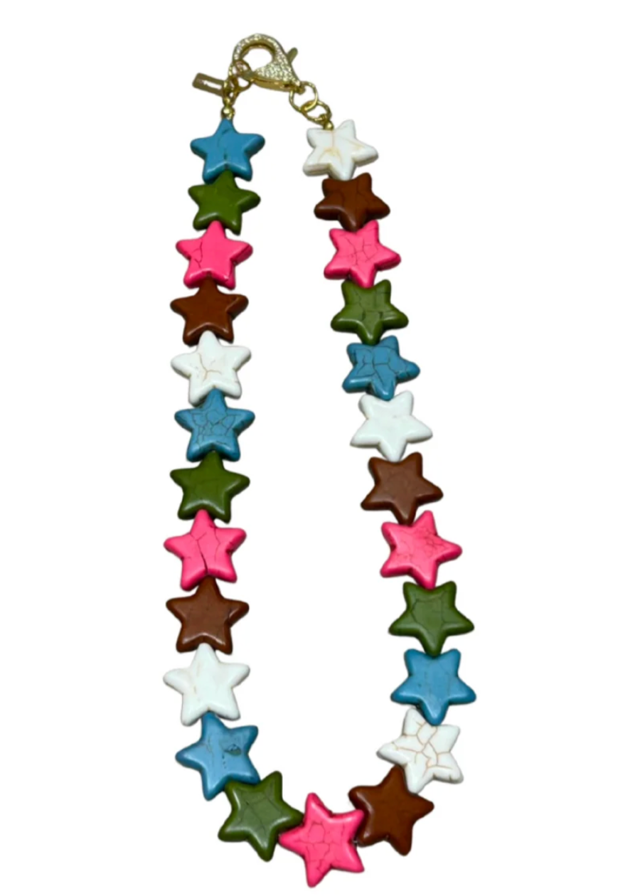 STAR NECKLACE LARGE FALL MIX