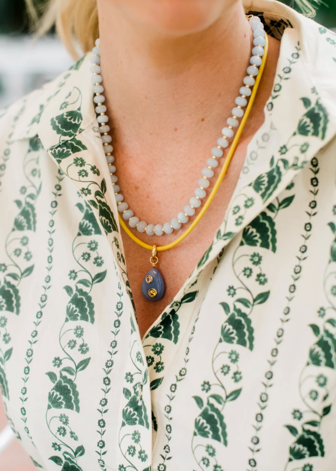 SEPTEMBER SKY PENDANT NECKLACE BLUE