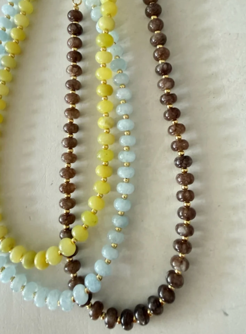 SEA GLASS NECKLACE TIMBER BROWN