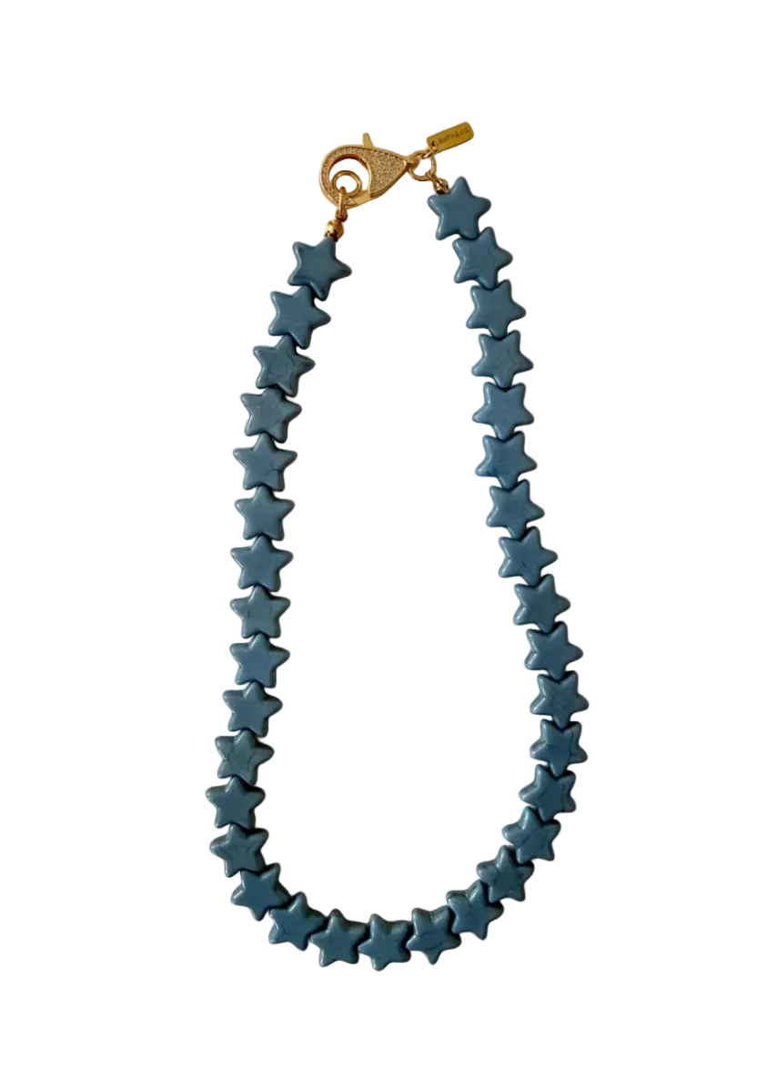 STAR NECKLACE SMALL DUSTY BLUE