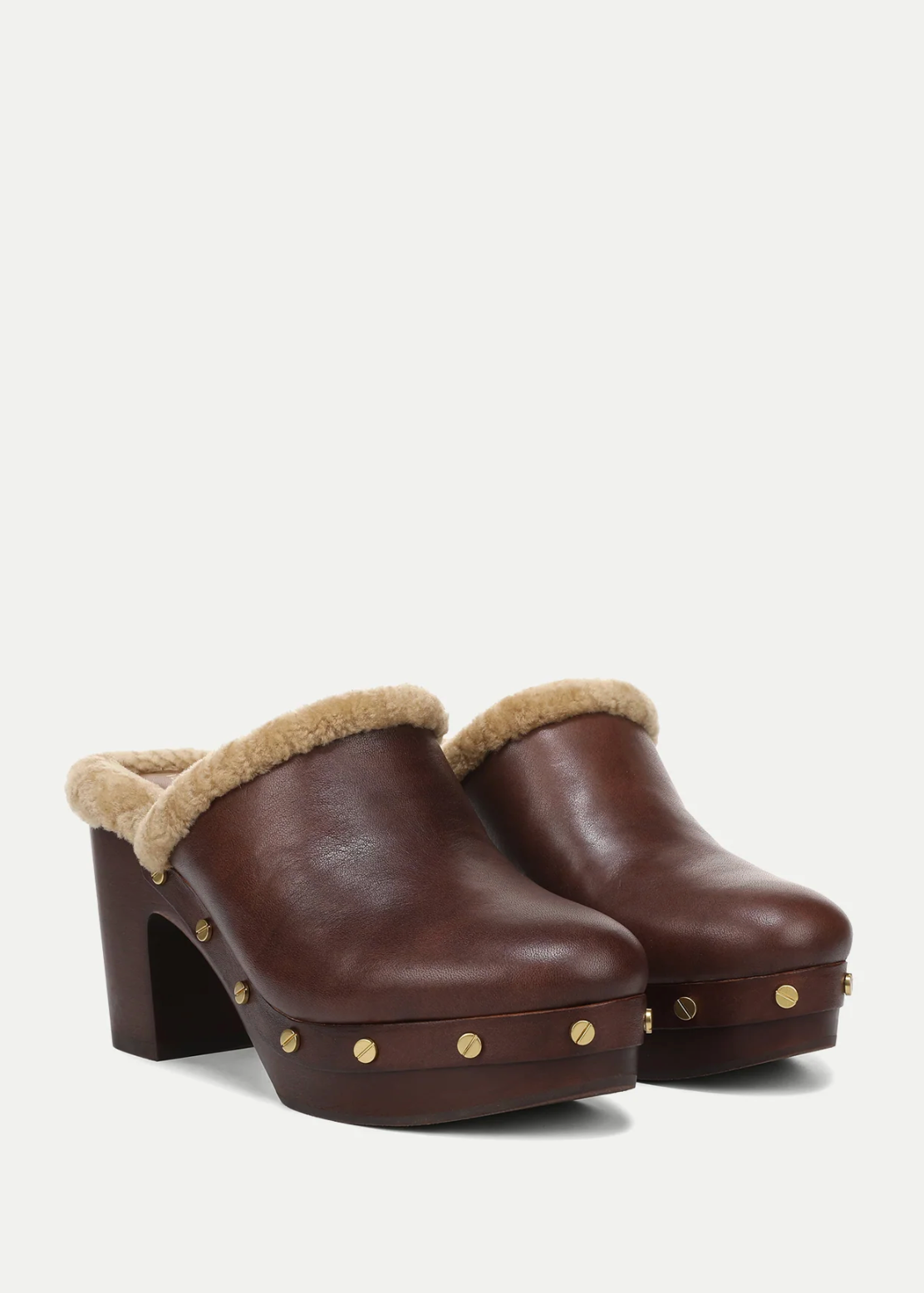 LARKEN SHEARLING PLATFORM CLOG