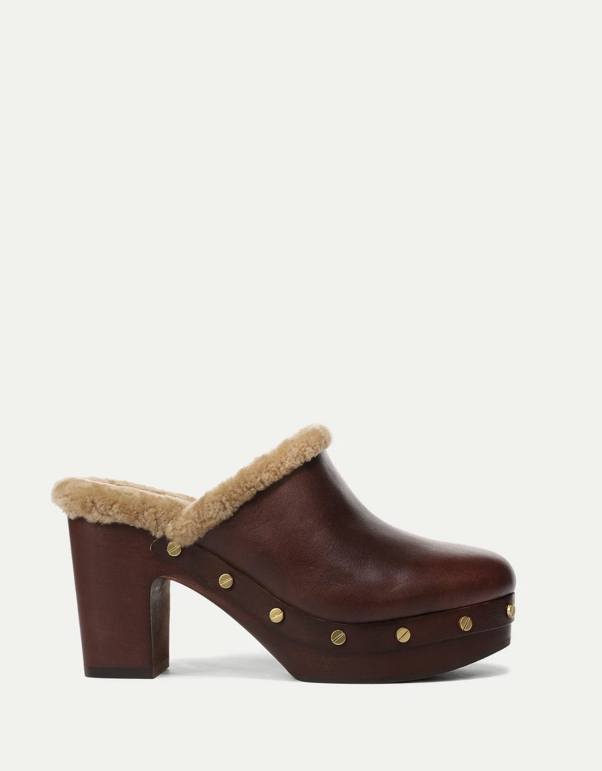 LARKEN SHEARLING PLATFORM CLOG