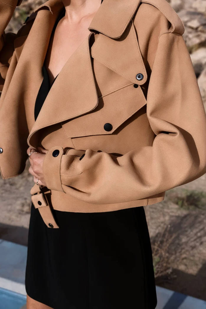 FEMME NOIR SUEDE JACKET