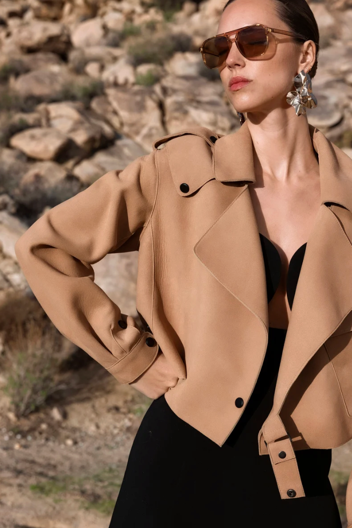 FEMME NOIR SUEDE JACKET