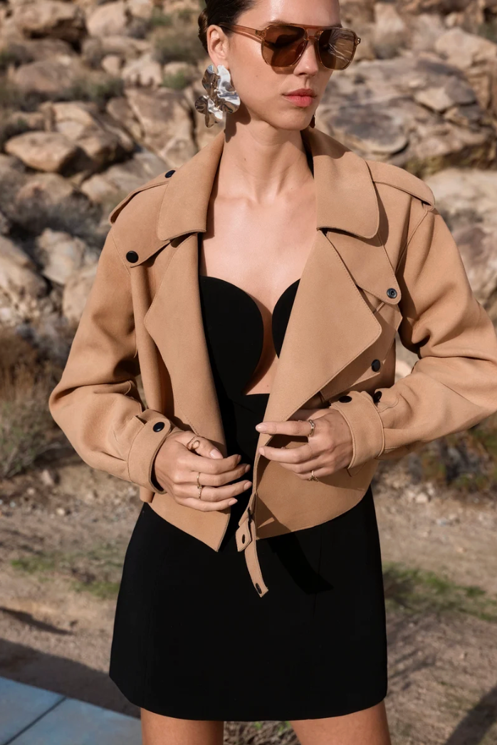 FEMME NOIR SUEDE JACKET