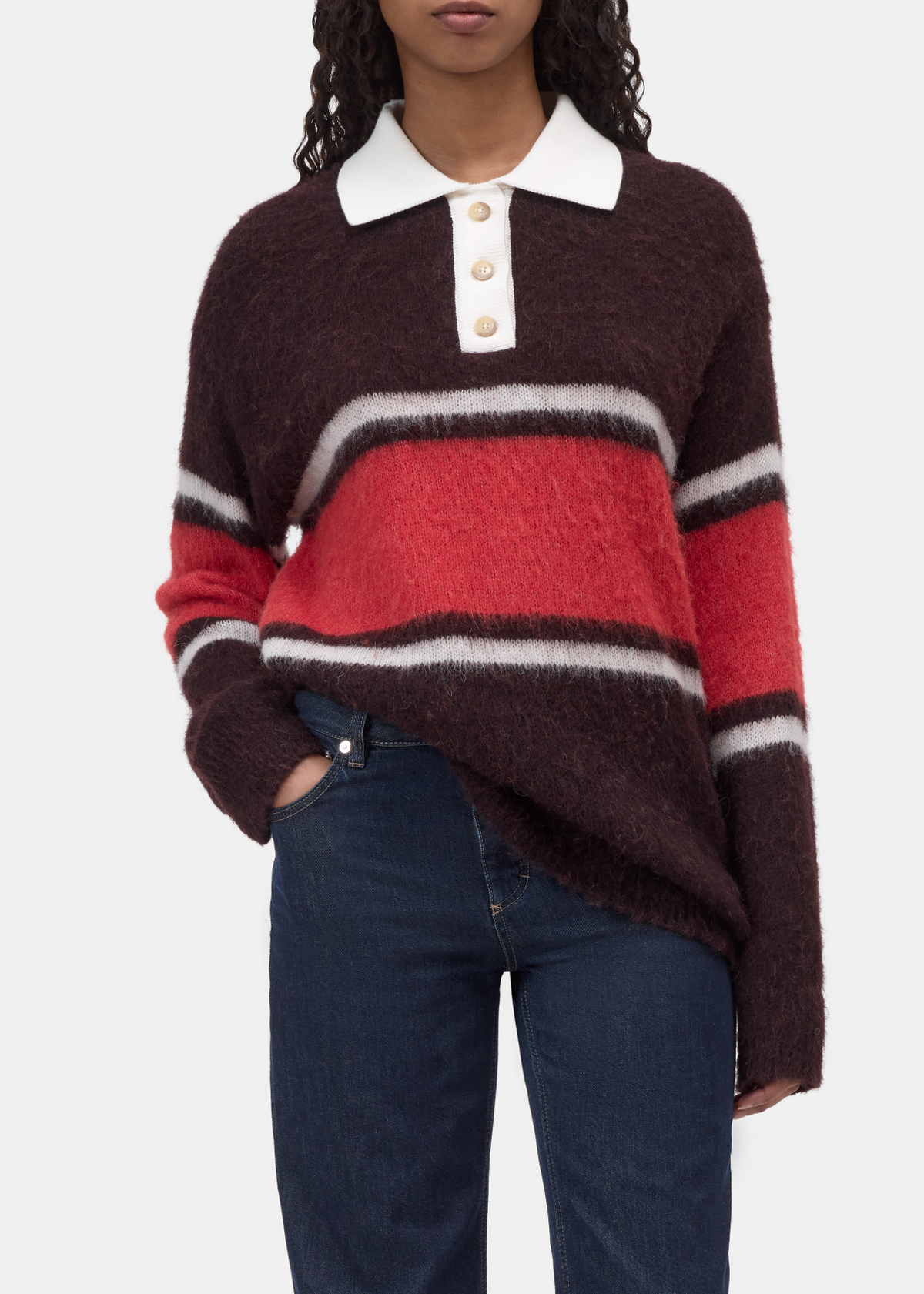 POLO W/RUGBY STRIPE
