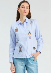 CAMISA ISA EMBROIDERED BUTTON UP