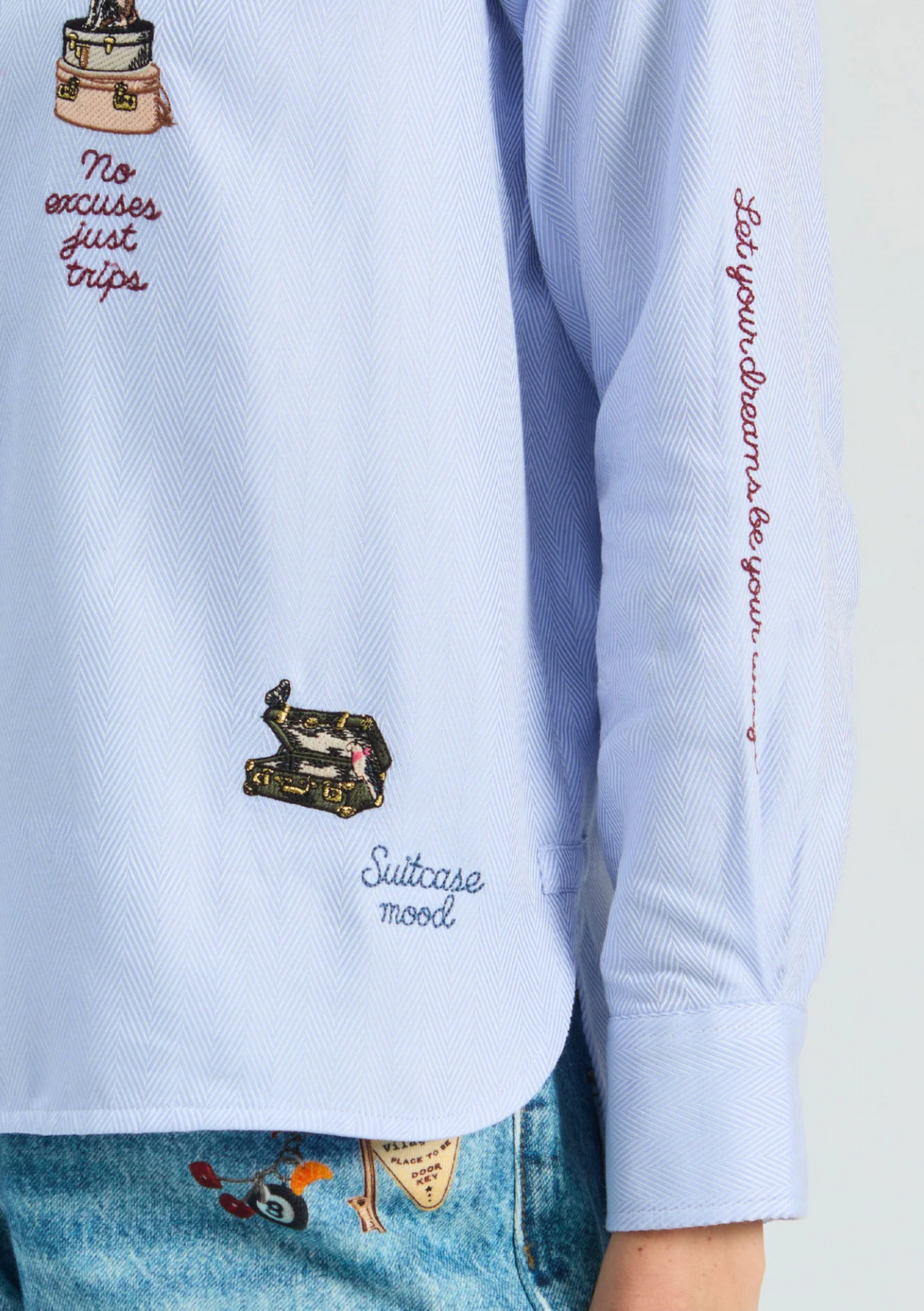 CAMISA ISA EMBROIDERED BUTTON UP