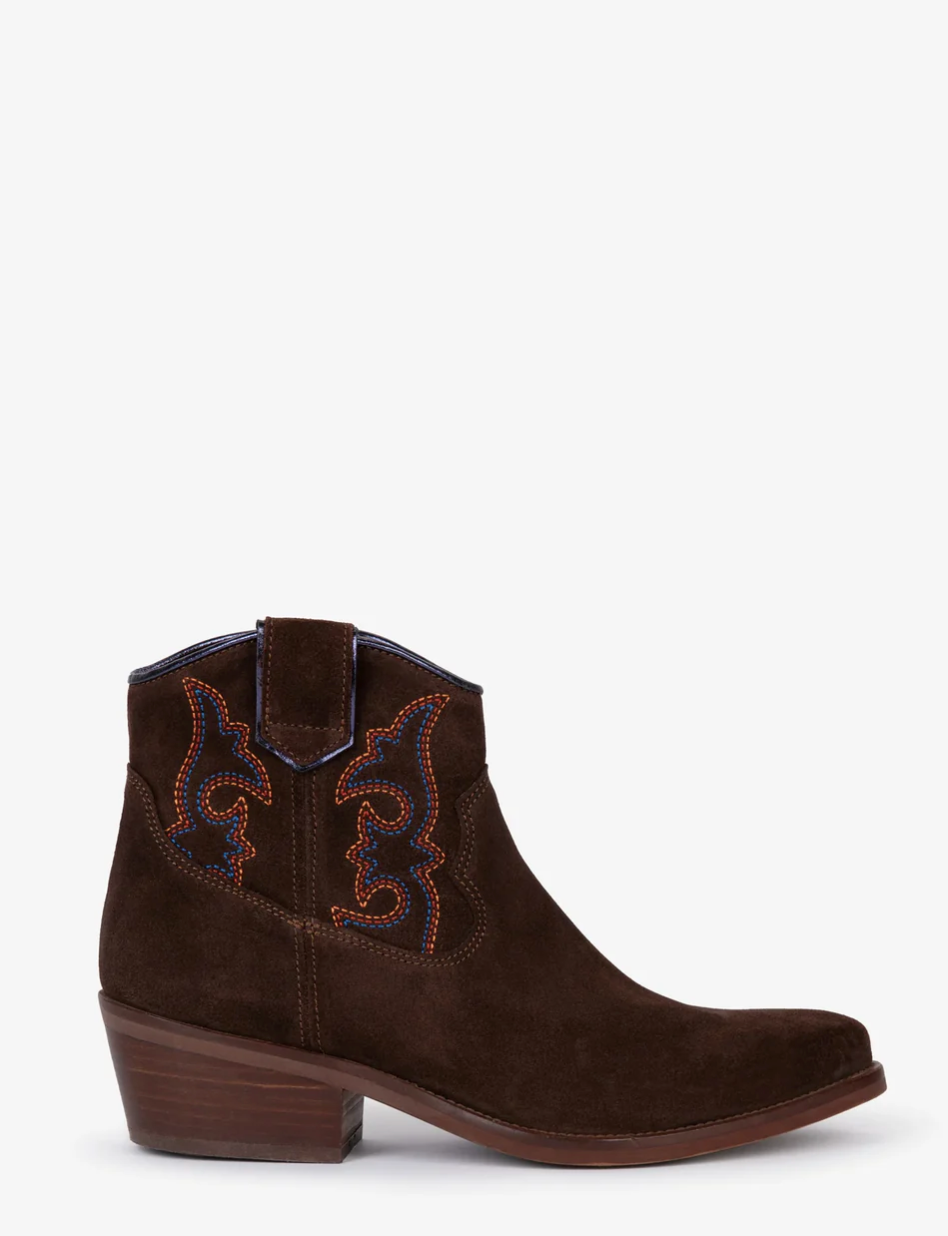CASSIDY SUEDE EMBROIDERED BOOT