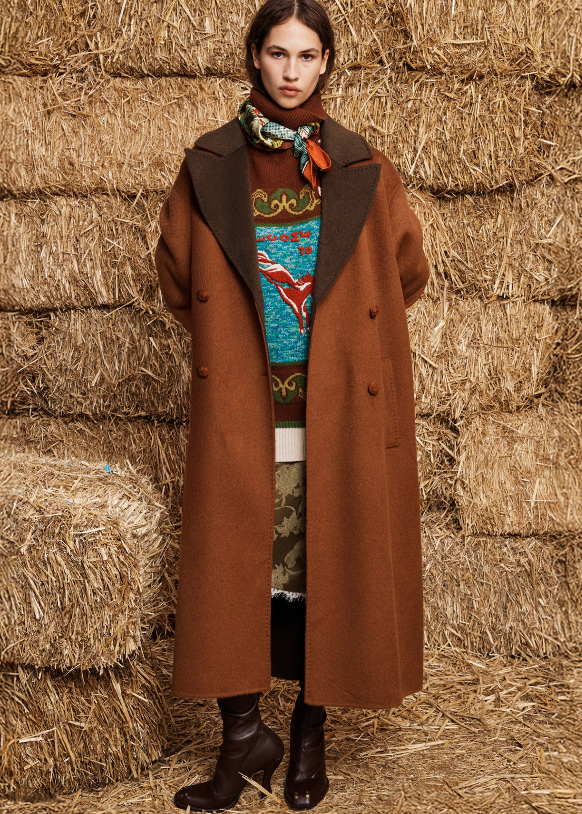 SABLE APPLIQUE COAT