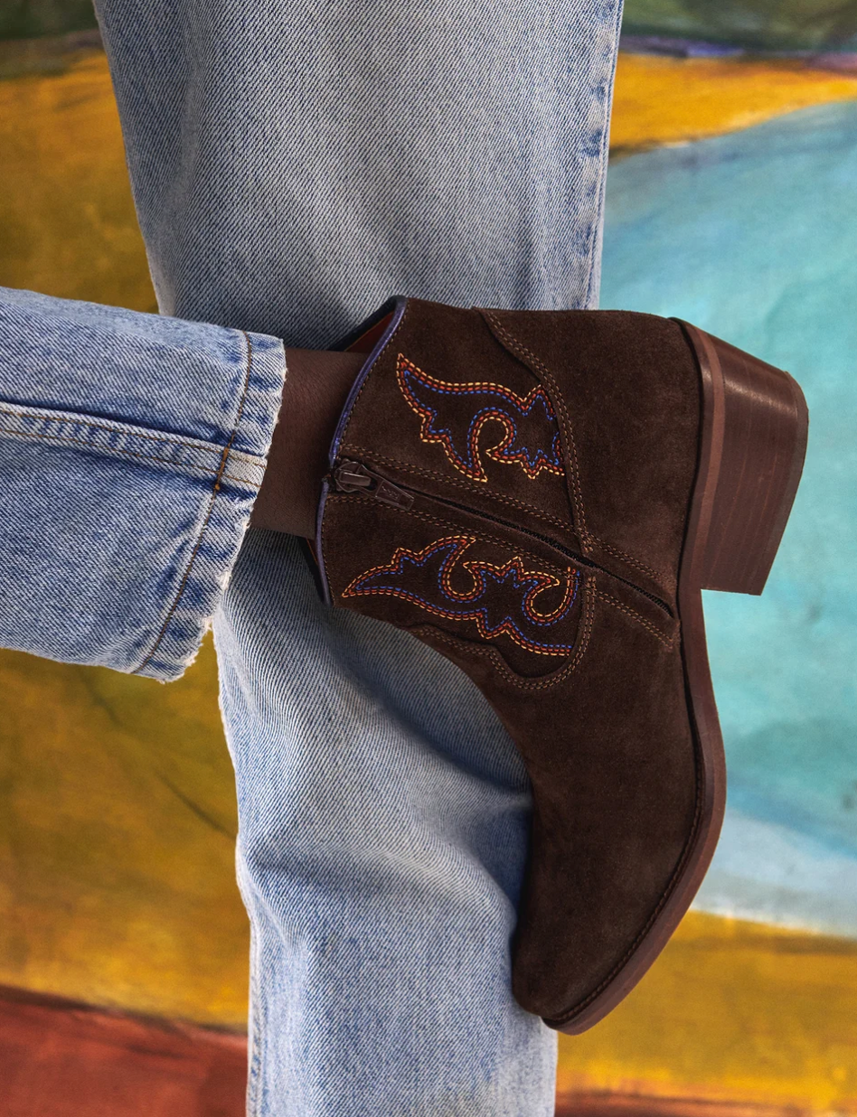 CASSIDY SUEDE EMBROIDERED BOOT
