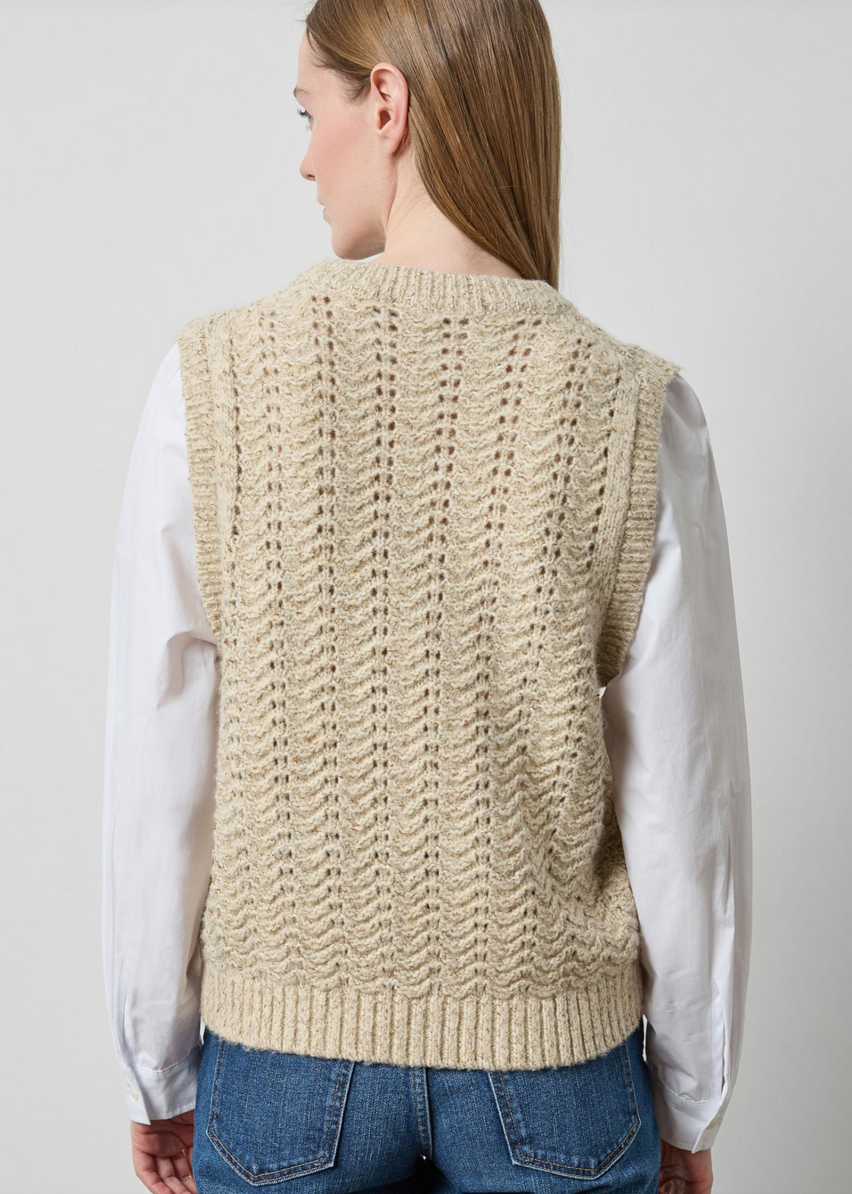 MIXED MEDIA TINSEL SWEATER