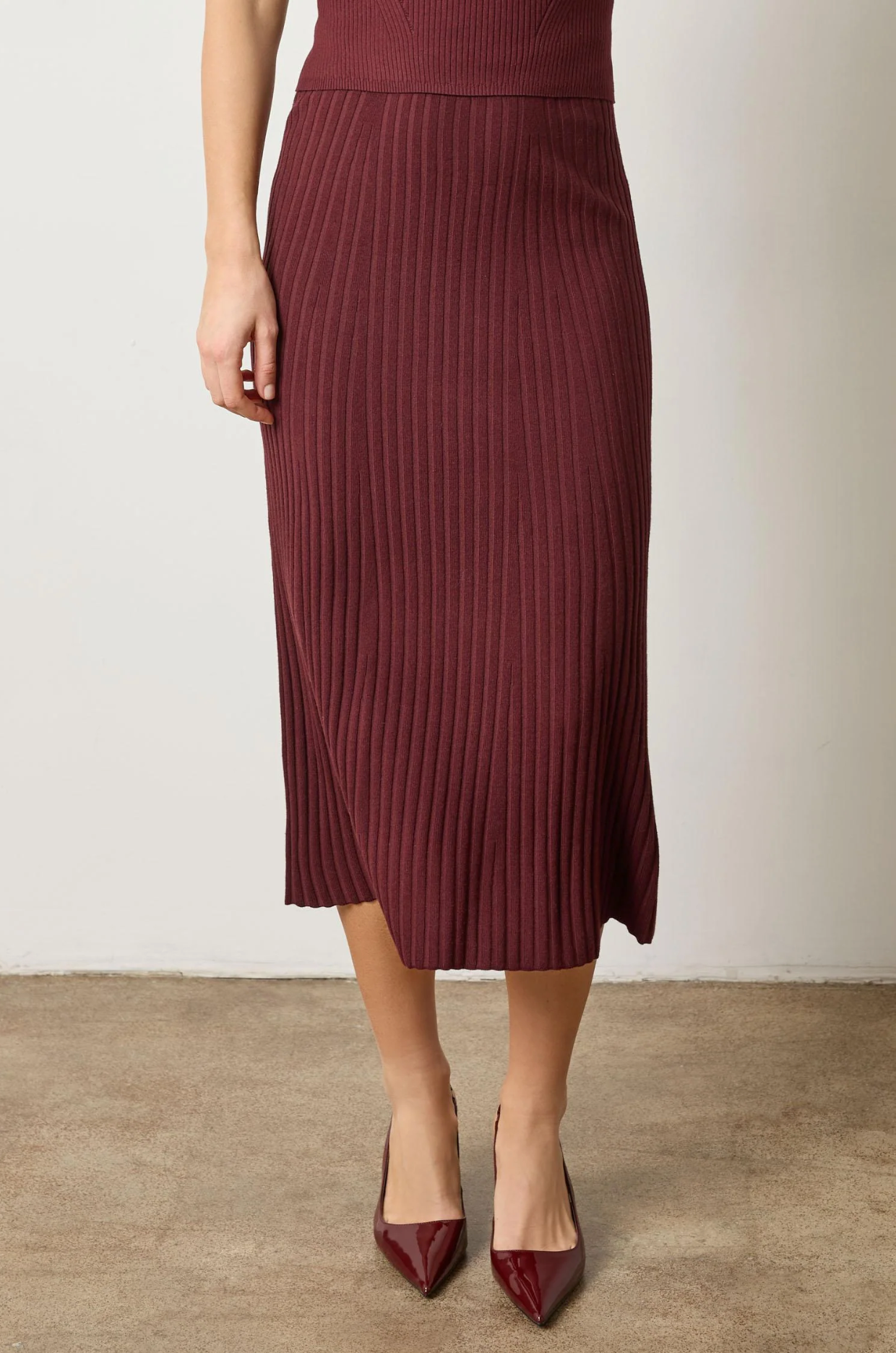 STRAIGHT RIB SKIRT