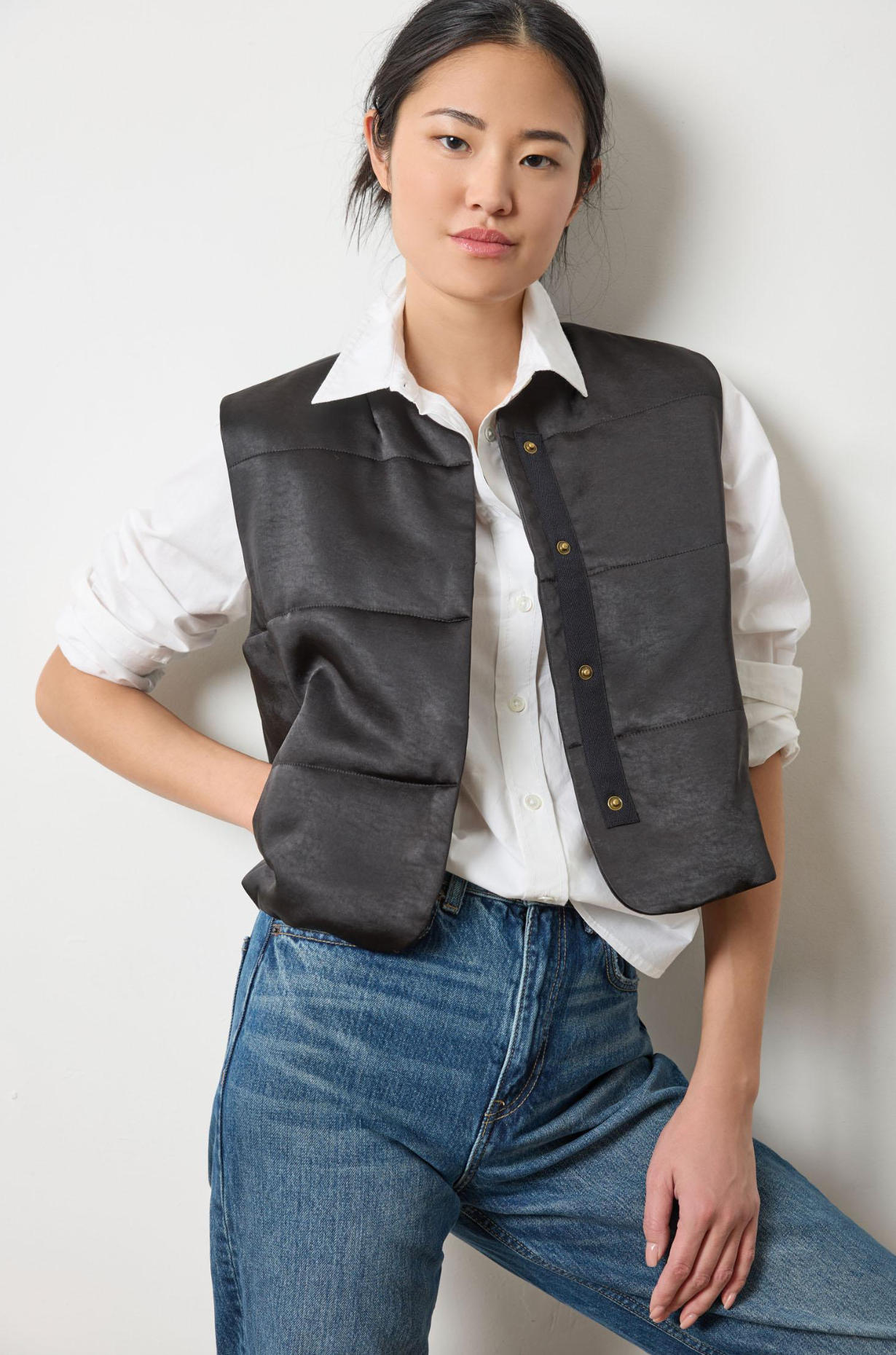SATIN QUILTED VEST