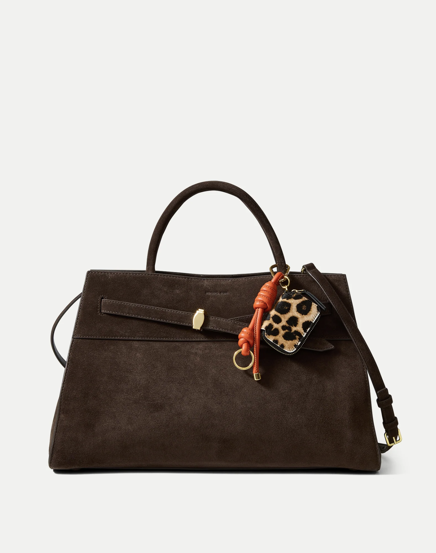 LEOPARD ZIP POUCH BAG CHARM ACORN MULTI