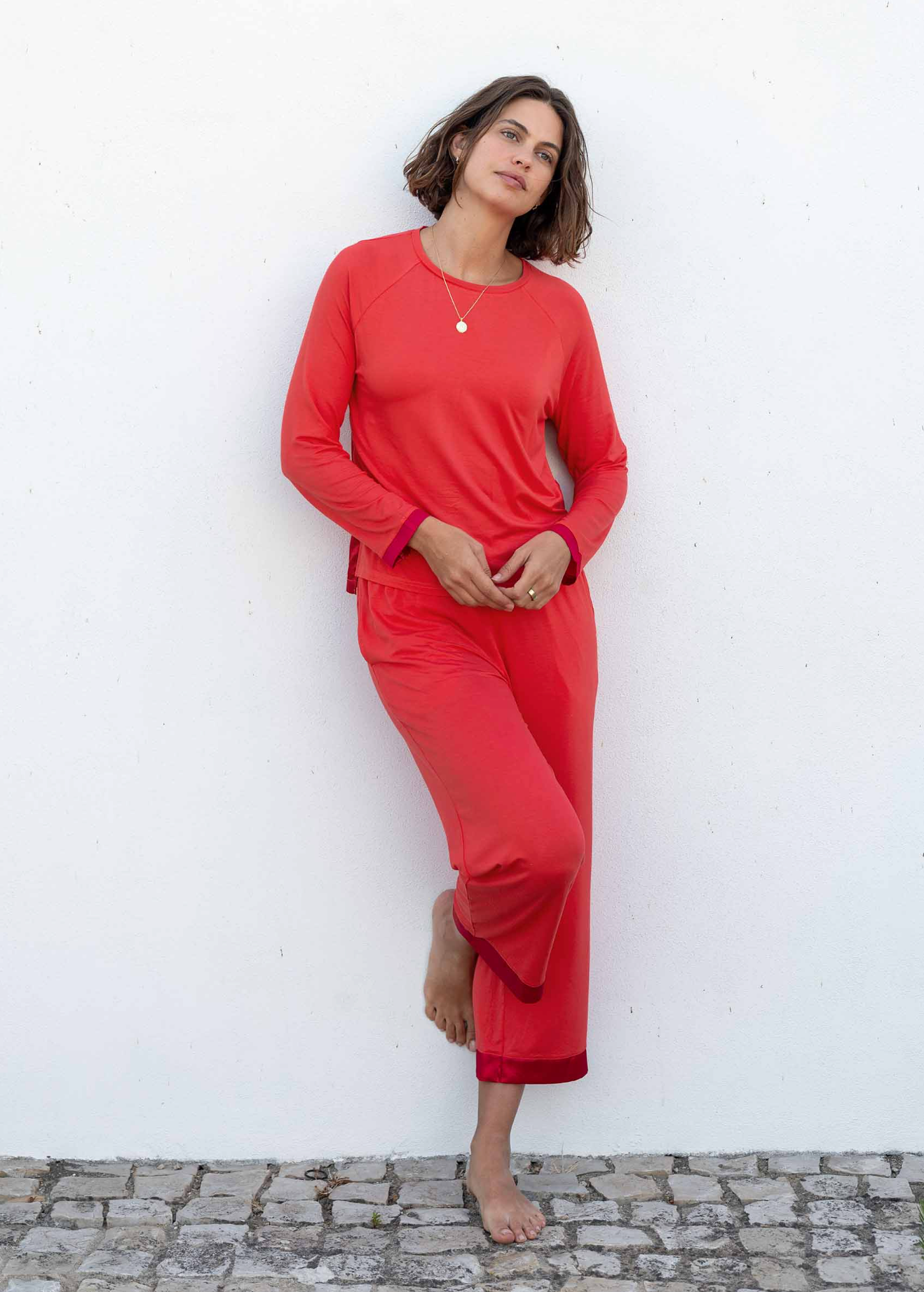 SATIN SAILOR MODAL PAJAMA SET