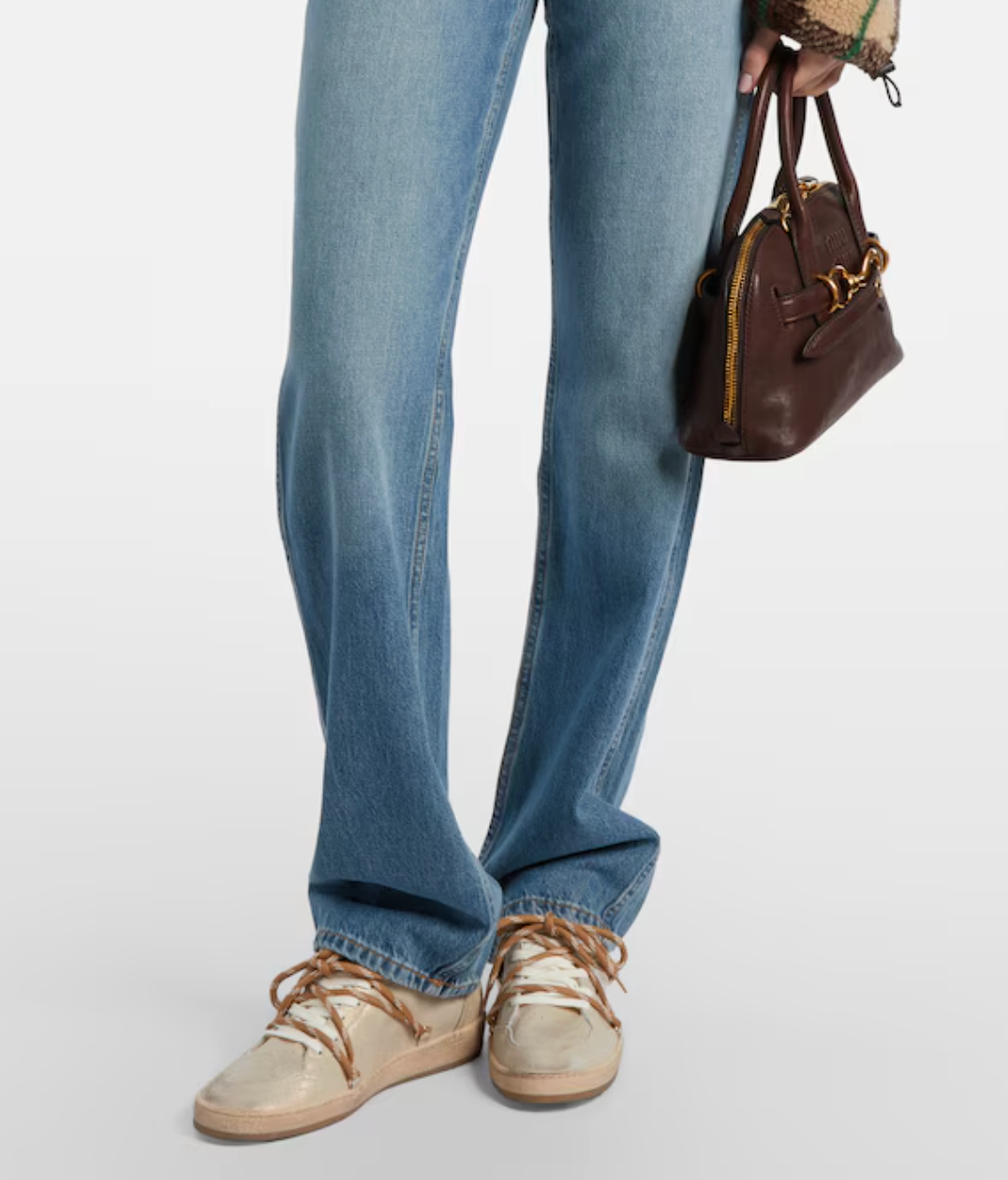 BALL STAR SHIMMER SUEDE UPPER SHEARLING HEEL